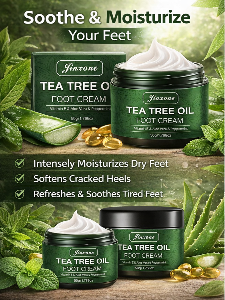 Tea Tree Oil Foot Cream – Moisturizing & Repair Cream for Dry, Cracked Heels
