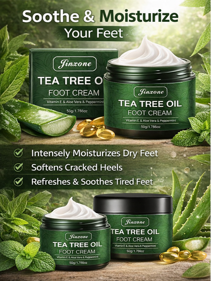 Tea Tree Oil Foot Cream – Moisturizing & Repair Cream for Dry, Cracked Heels